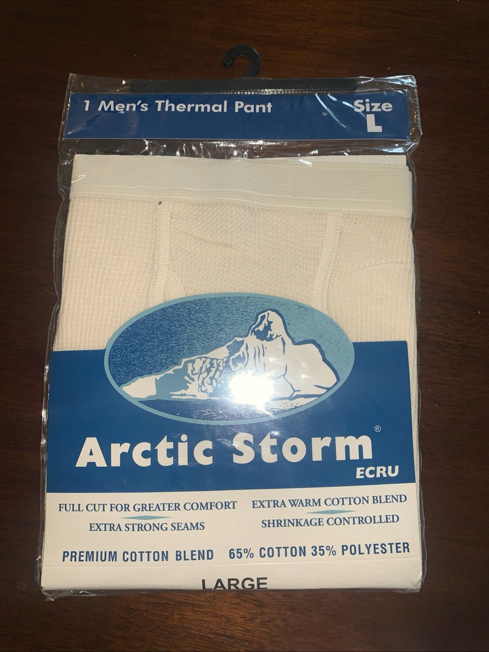 Arctic Storm Men’s Ivory Thermal Pants Large L New